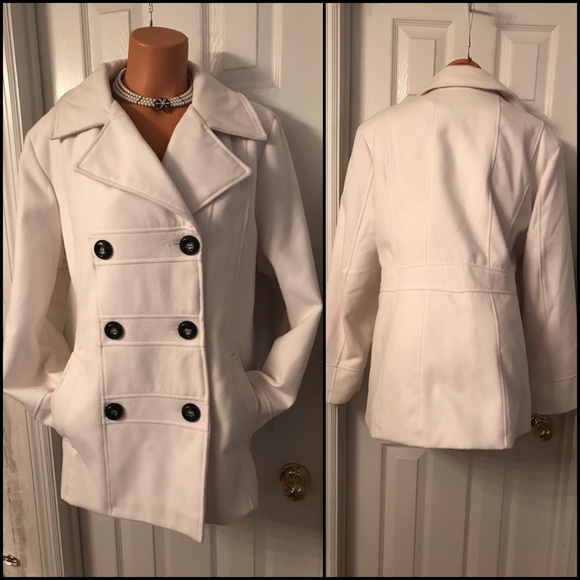 Vintage Whipped Cream DoubleBreasted Waist Coat Jacket ladies Sz2x - Picture 2 of 8
